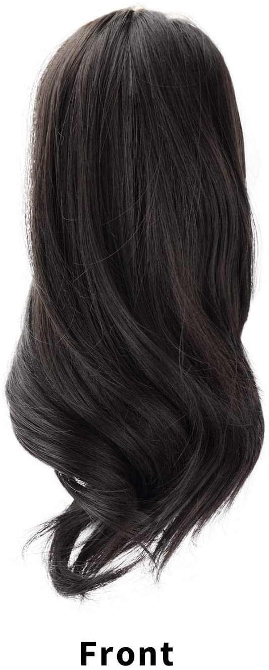 BARSDAR 10 Inch Clip in Ponytail Hair Extensions Short Curly Synthetic Hair Piece for Women (2#-Natural Black)