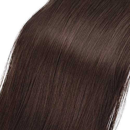 BARSDAR Ponytail Extension 26 Inch Long Straight Wrap Around Hair Piece for Women Synthetic Hair for Daily Use(4H27# Dark Brown mix Strawberry Blonde Unevenly)