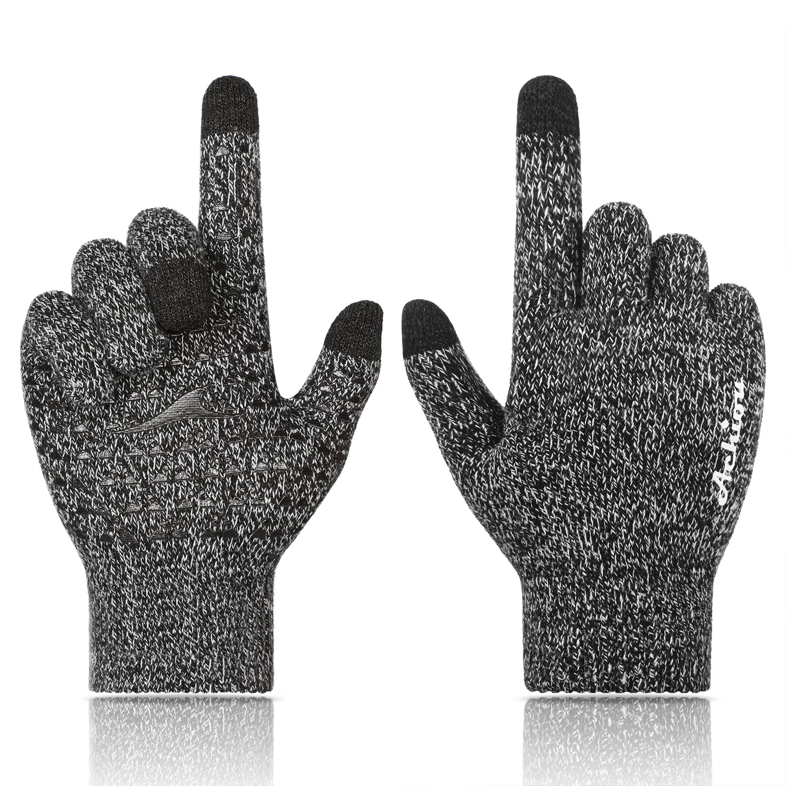 BARSDAR Winter Gloves for Men Women, Touch Screen Texting Warm Gloves with Thermal Soft Knit Lining,Elastic Cuff 3 Size Choice