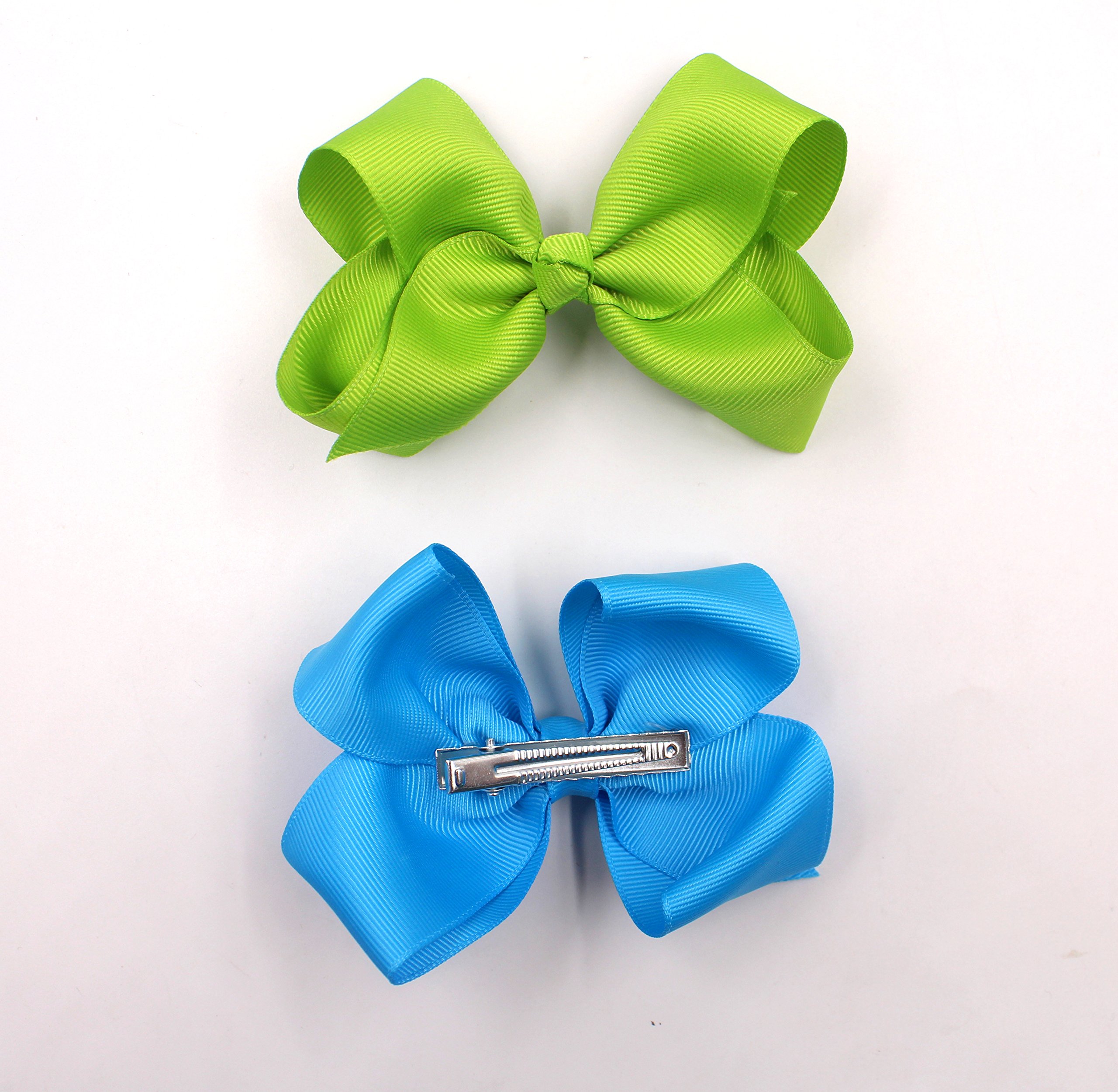 BARSDAR 40 Pieces 4.5 Inch Hair Bows for Girls Clips Grosgrain Ribbon Boutique Hair Bow Alligator Clips For Girls Teens Toddlers Kids in Pairs