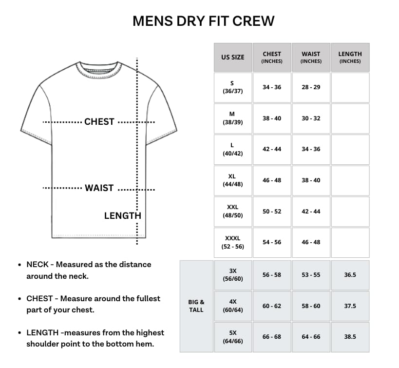 BARSDAR 5 Pack: Men’s Dry-Fit Moisture Wicking Active Athletic Performance Crew T-Shirt