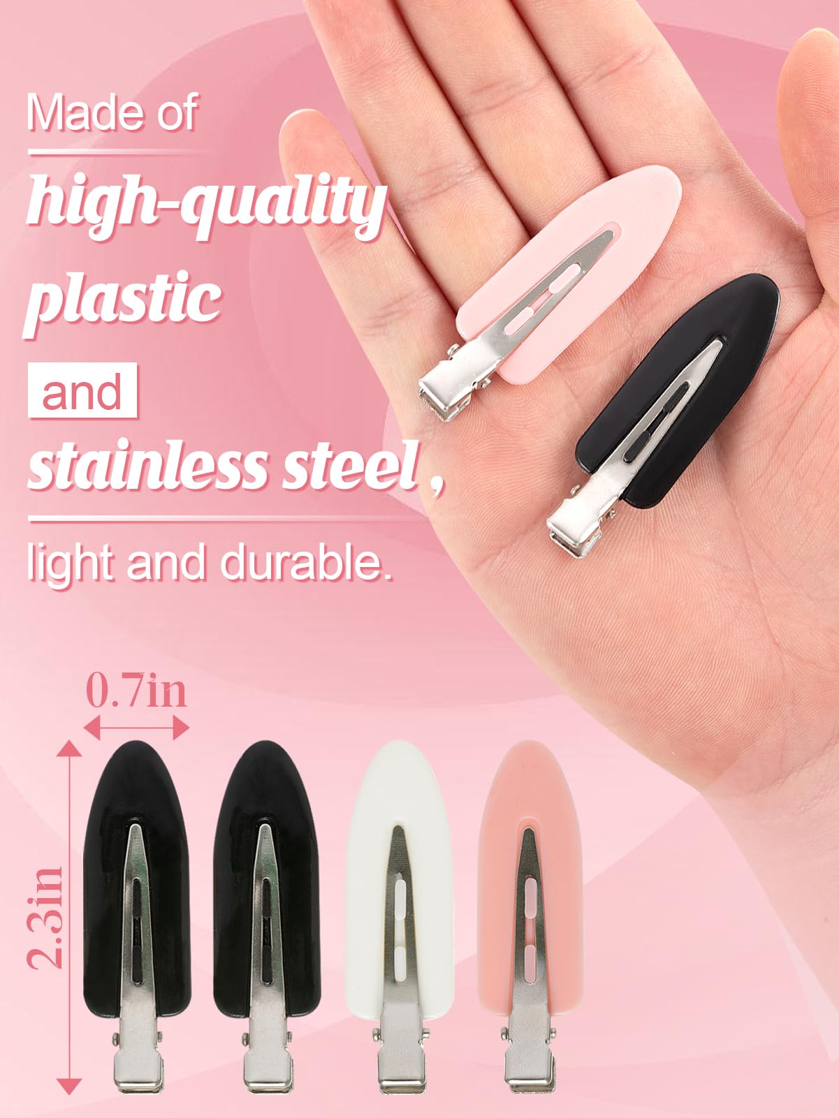 BARSDAR 36 pieces No Bend Hair Clips, No Crease Hair Clips, Pin Curl Hair Clips for Makeup Hair Styling