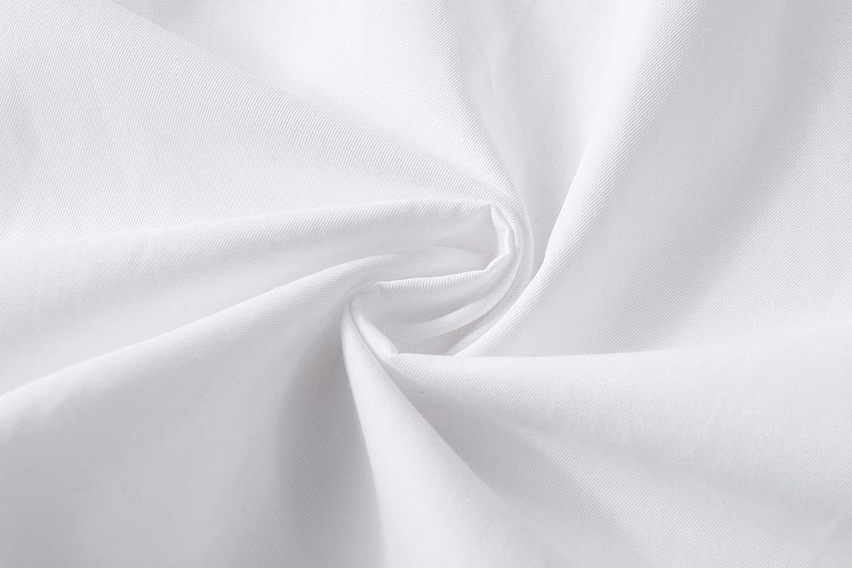 BARSDAR Mens Slim Fit Solid Point Collar Button Down Dress Shirt