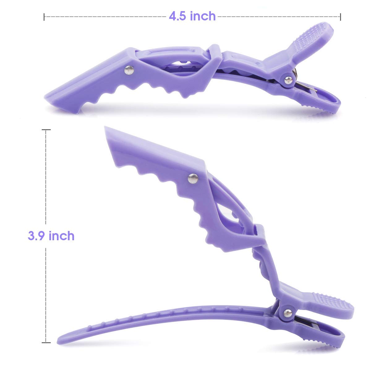BARSDAR 12 Pcs Alligator Hair Clips for Styling Sectioning, Non-slip Grip Clips for Hair Cutting, Durable Women Professional Plastic Salon Hairclip with Wide Teeth & Double-Hinged Design