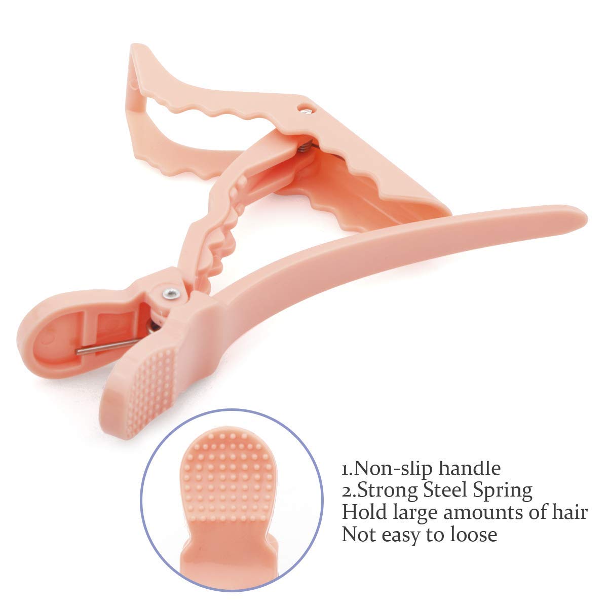 BARSDAR 12 Pcs Alligator Hair Clips for Styling Sectioning, Non-slip Grip Clips for Hair Cutting, Durable Women Professional Plastic Salon Hairclip with Wide Teeth & Double-Hinged Design