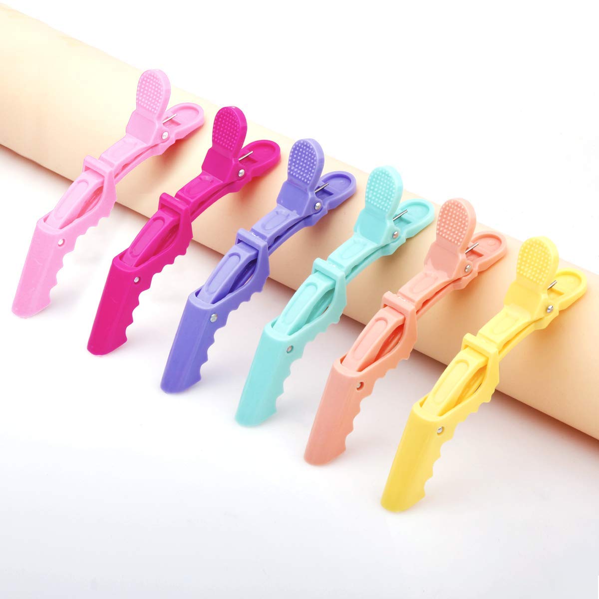 BARSDAR 12 Pcs Alligator Hair Clips for Styling Sectioning, Non-slip Grip Clips for Hair Cutting, Durable Women Professional Plastic Salon Hairclip with Wide Teeth & Double-Hinged Design