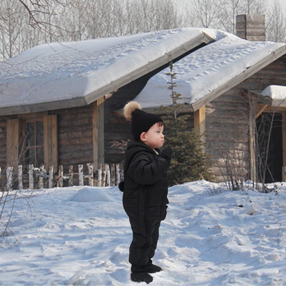 BARSDAR Back home Waterproof Down Filled Baby Snowsuit Fleece Lined Winter Coat, Light Weight, With Gloves&Shoes