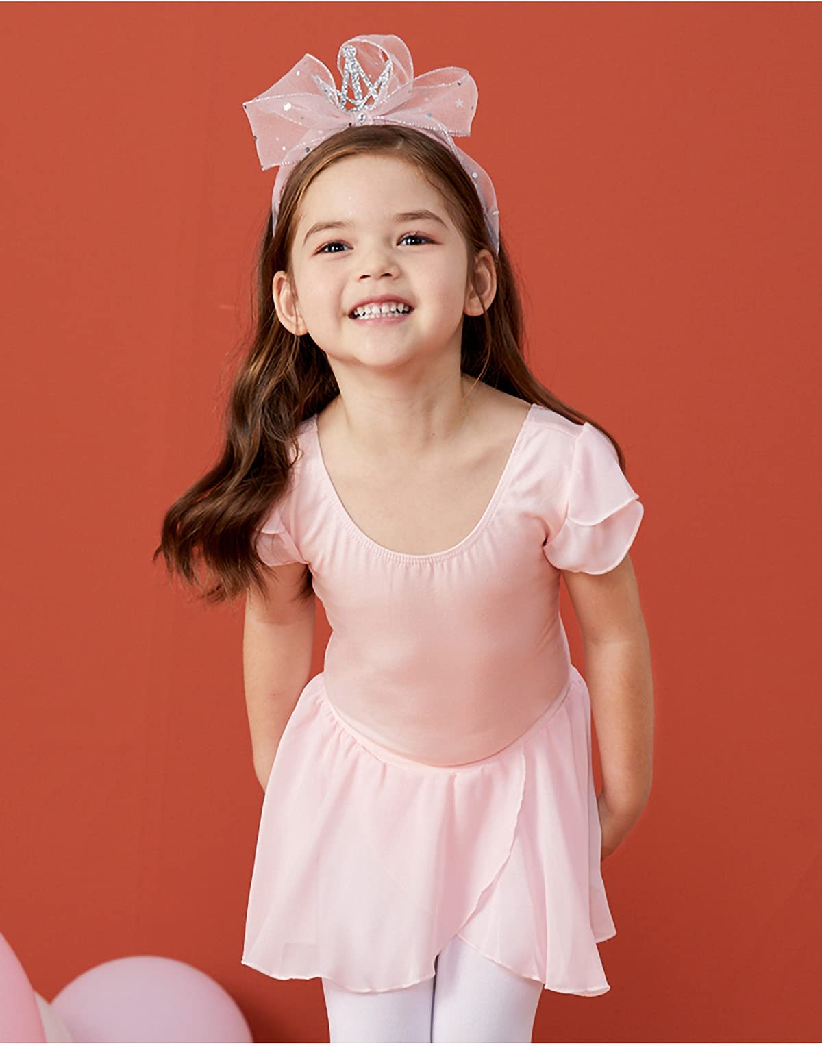 BARSDAR Toddler Girls Ballet Leotards with Skirt Classic Short Sleeve Dance Gymnastic Ballerina Outfit Dress