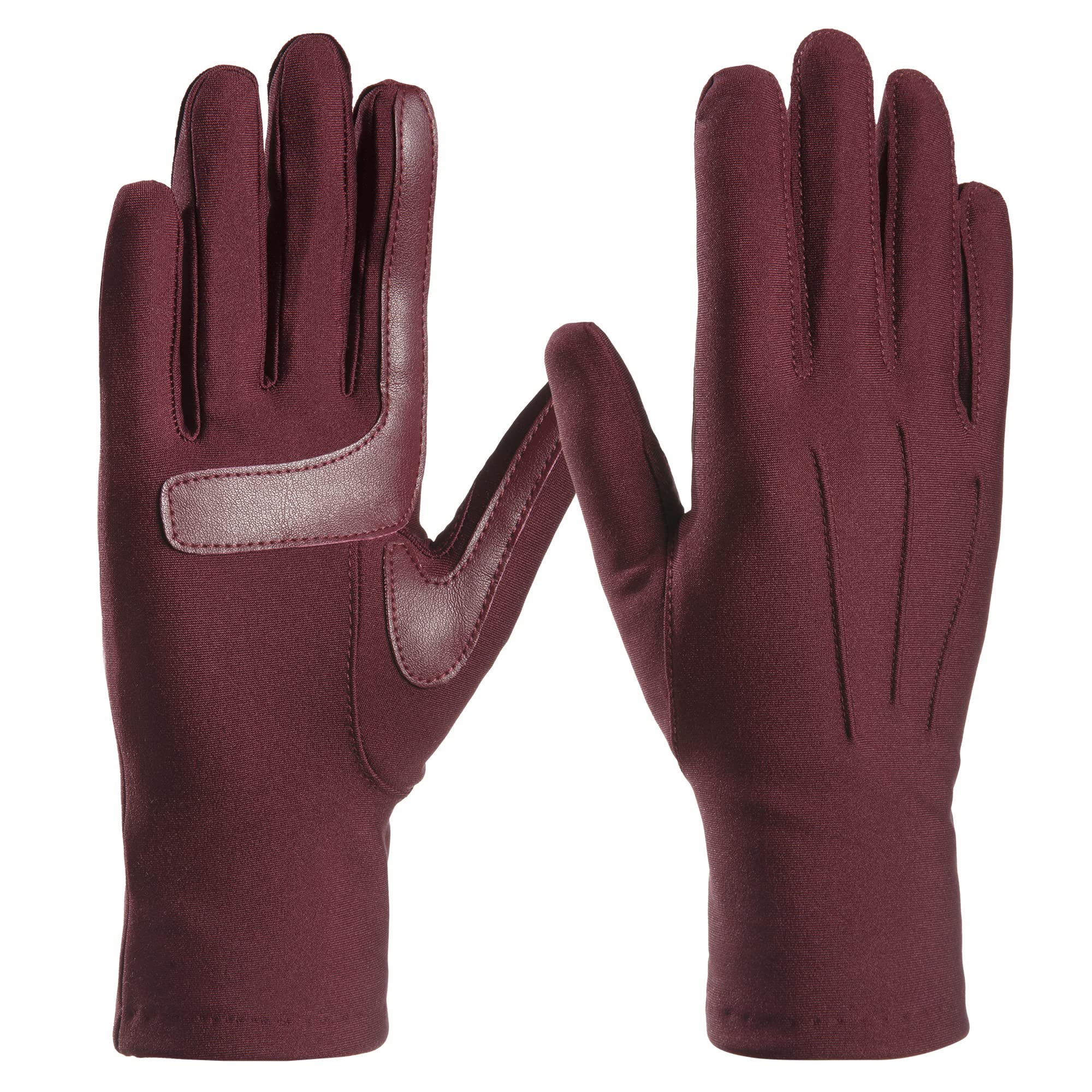 BARSDAR womens Spandex Cold Weather Stretch Gloves With Warm Fleece Lining