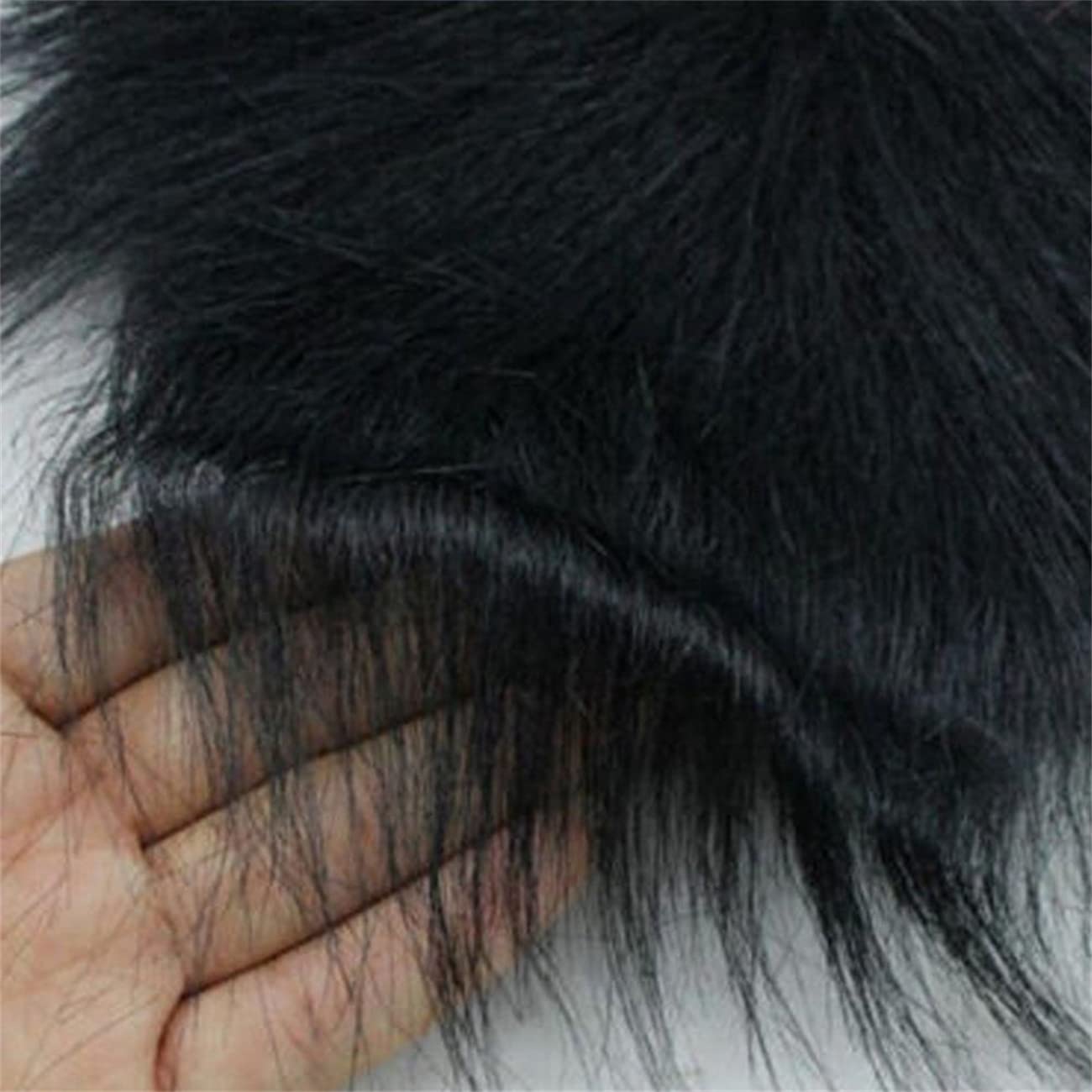 BARSDAR Halloween Party Fake Beard, Funny Black Fake Beard with Mustache for Costume Party Realistic False Facial Hair