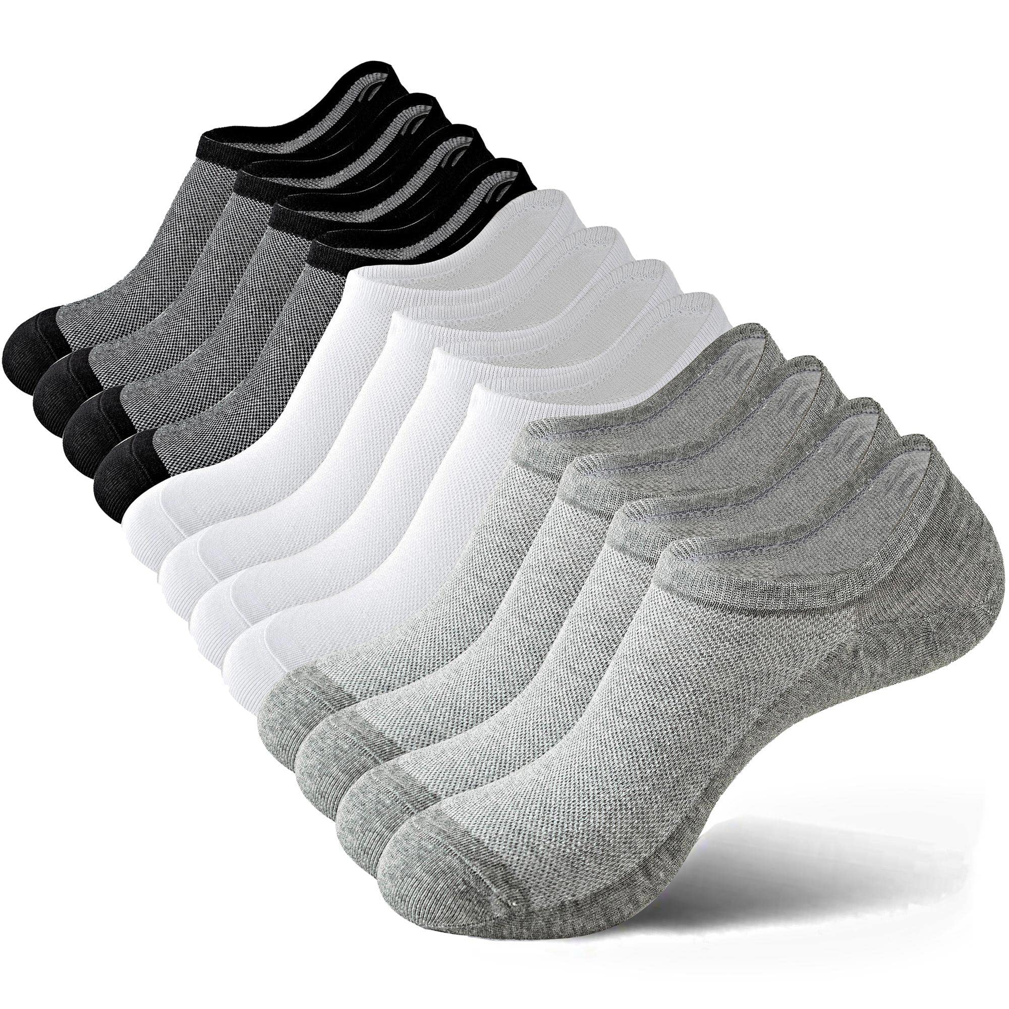 BARSDAR No Show Men Socks Low Cut Non Slip Cotton Invisible Sock 6 Pairs