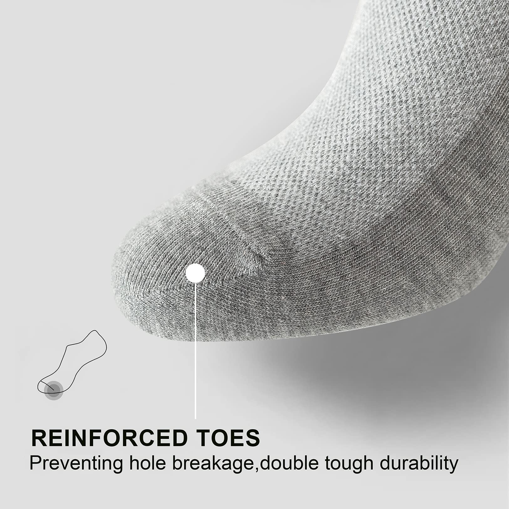 BARSDAR No Show Men Socks Low Cut Non Slip Cotton Invisible Sock 6 Pairs