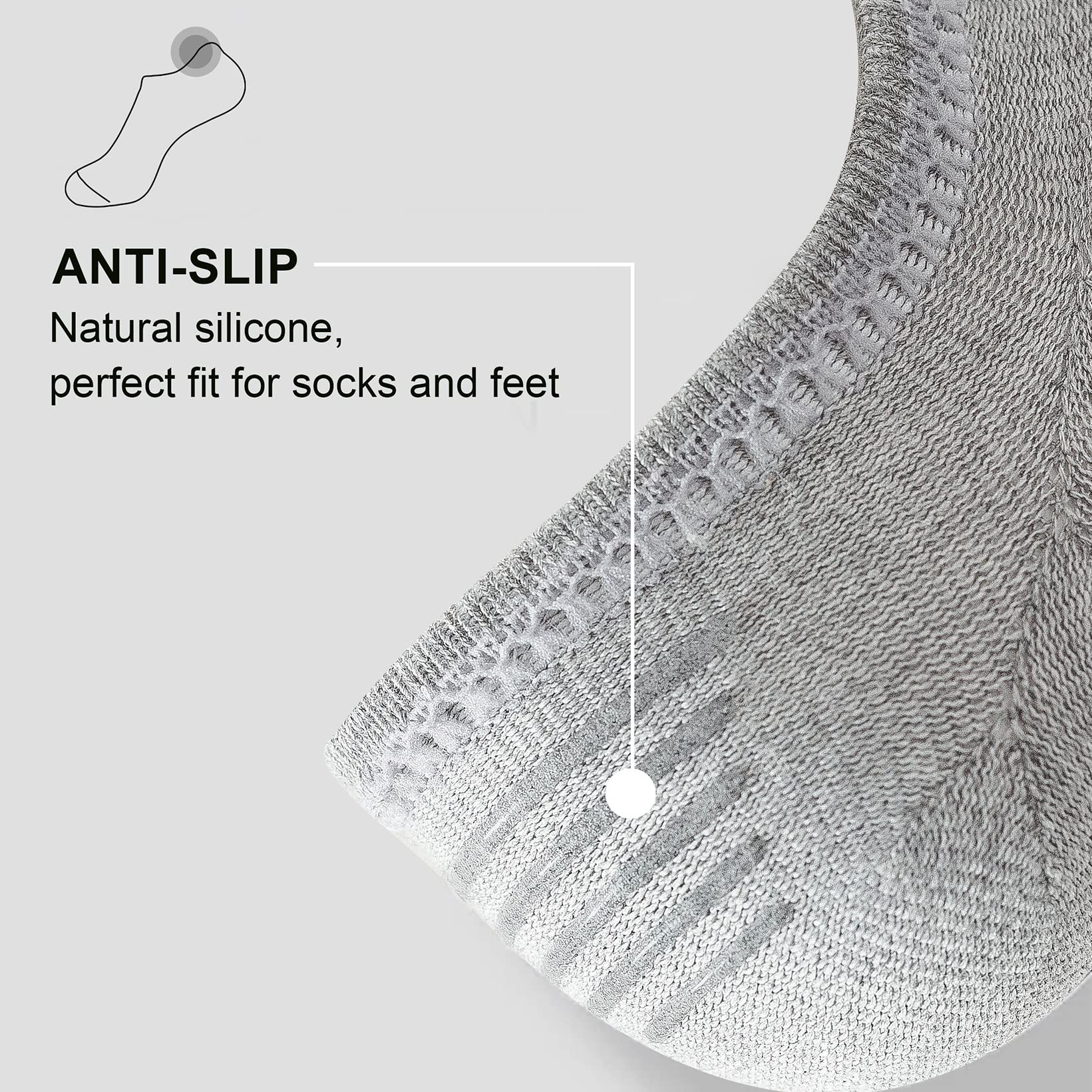 BARSDAR No Show Men Socks Low Cut Non Slip Cotton Invisible Sock 6 Pairs