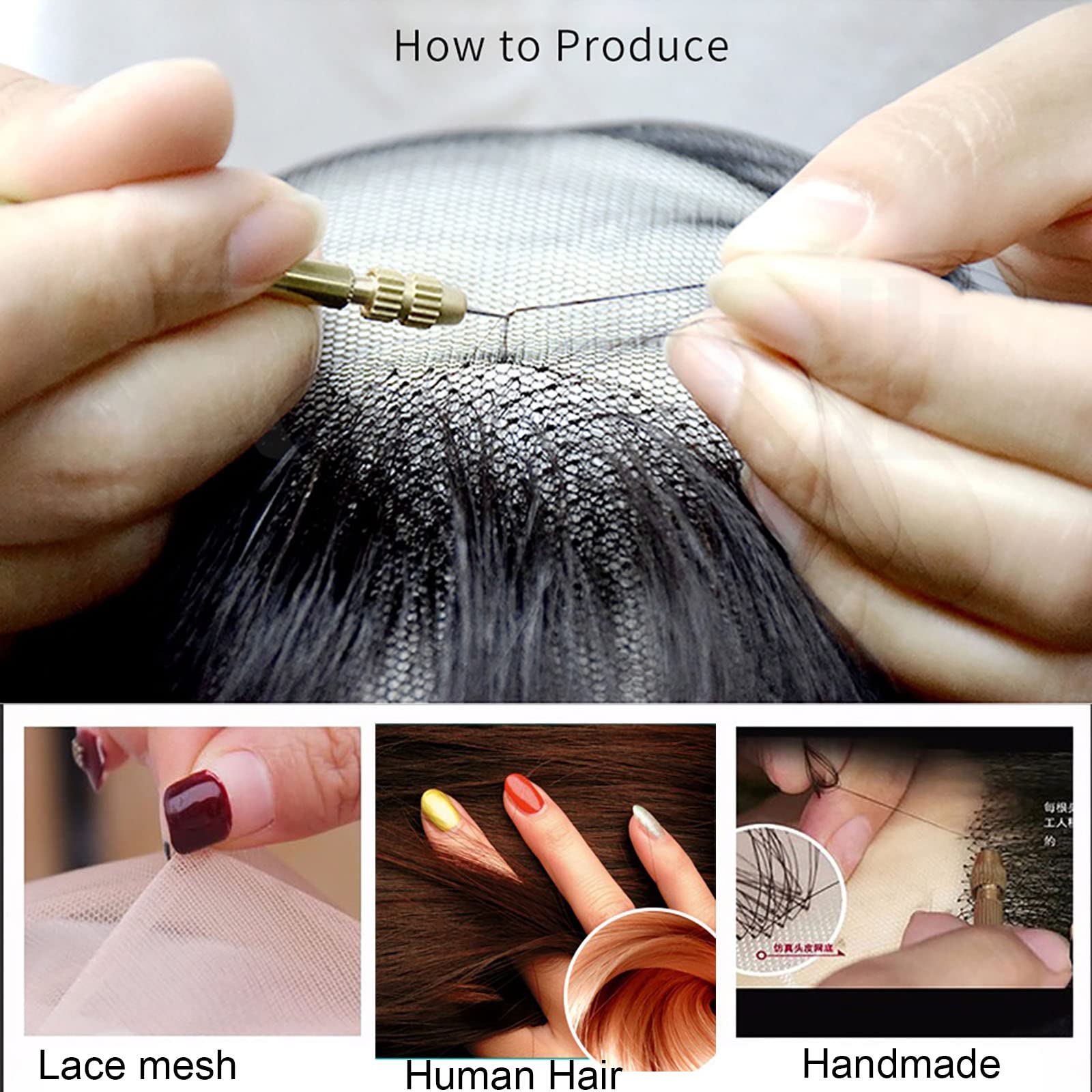 BARSDAR Fake Beard Realistic 100% Human Hair Full Hand Tied Goatee False Beards Lace Invisible Fake Mustache for Halloween Dressing Men Makeup Entertainment/Drama/Party/Movie Prop (Brown)