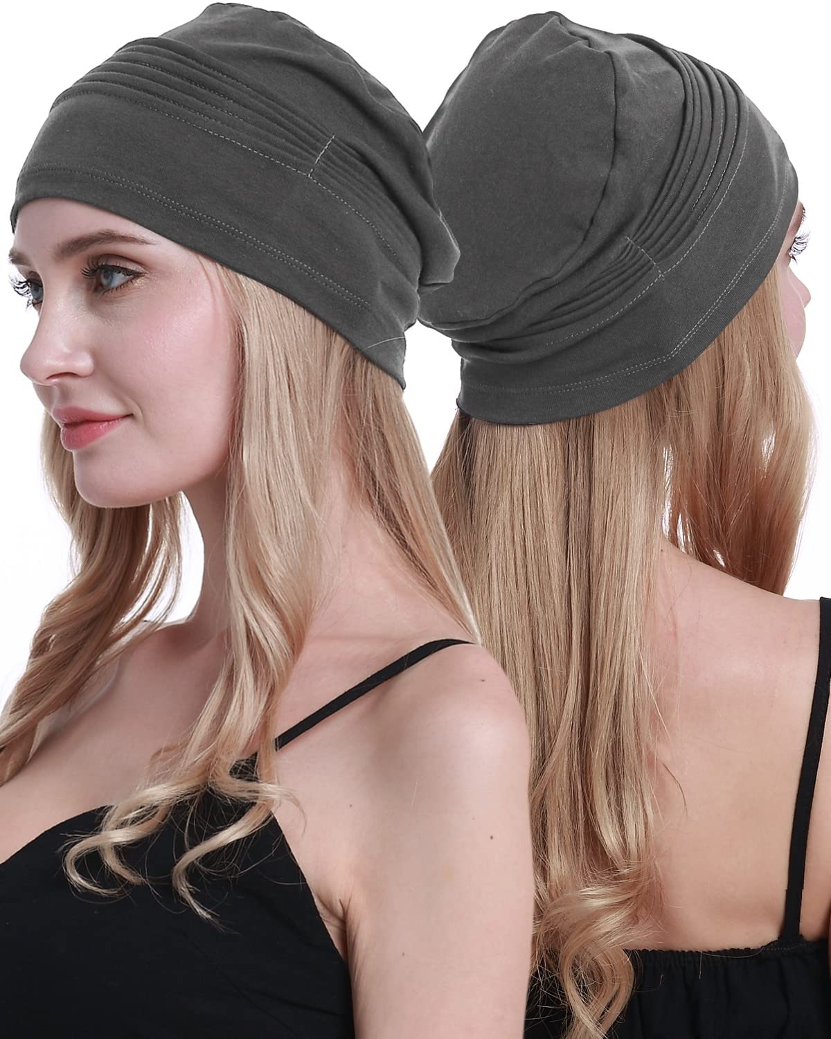 BARSDAR Cotton Chemo Turbans Headwear Beanie Hat Cap for Women Cancer Patient Hairloss