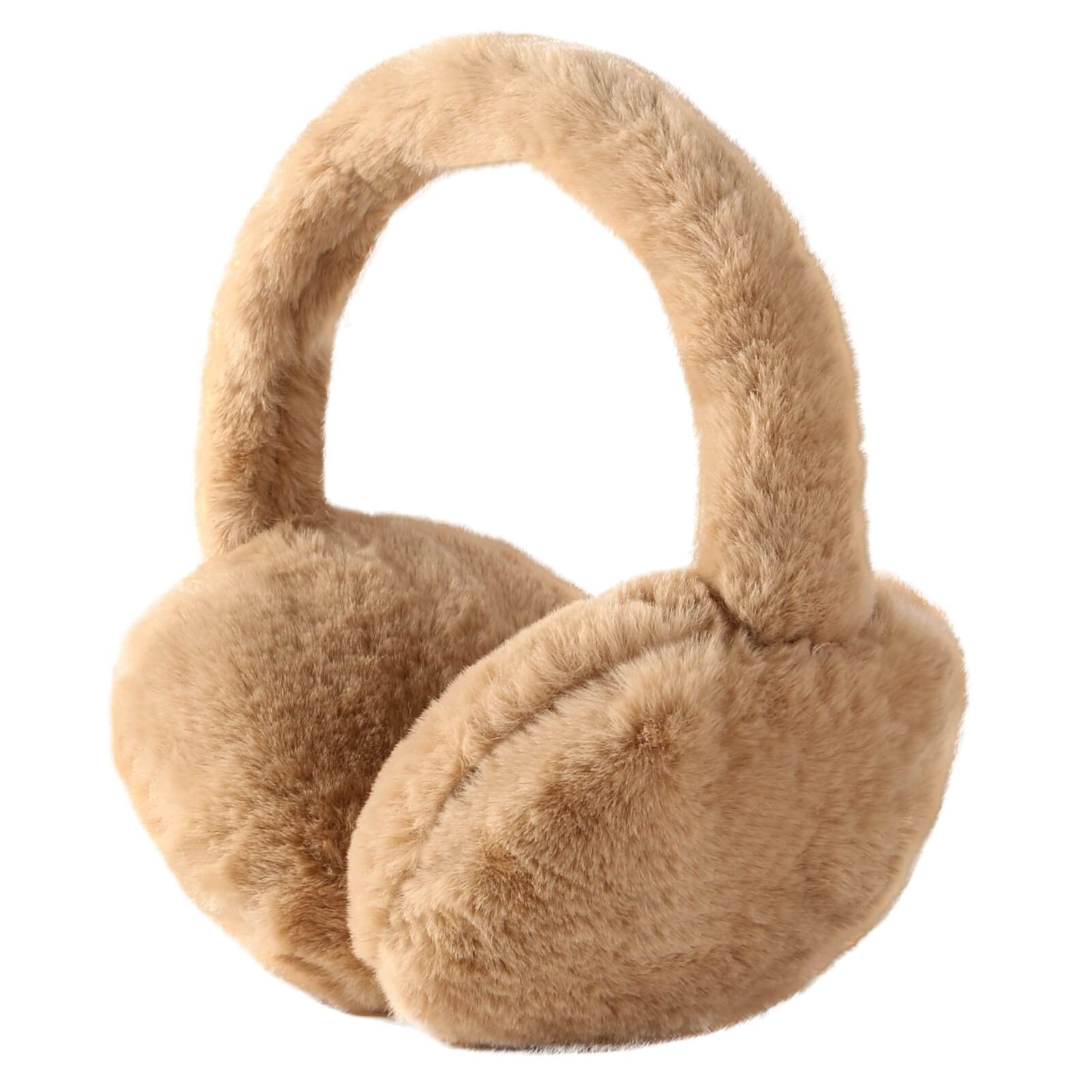 BARSDAR Foldable Ear Muffs for Women, Faux Fur Adjustable Earmuffs for Winter