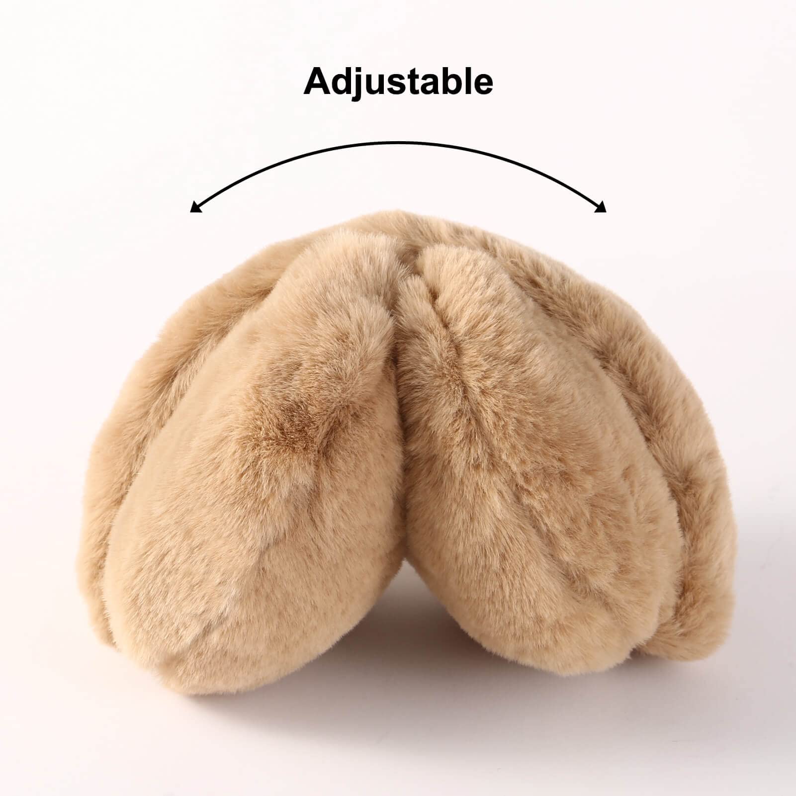 BARSDAR Foldable Ear Muffs for Women, Faux Fur Adjustable Earmuffs for Winter