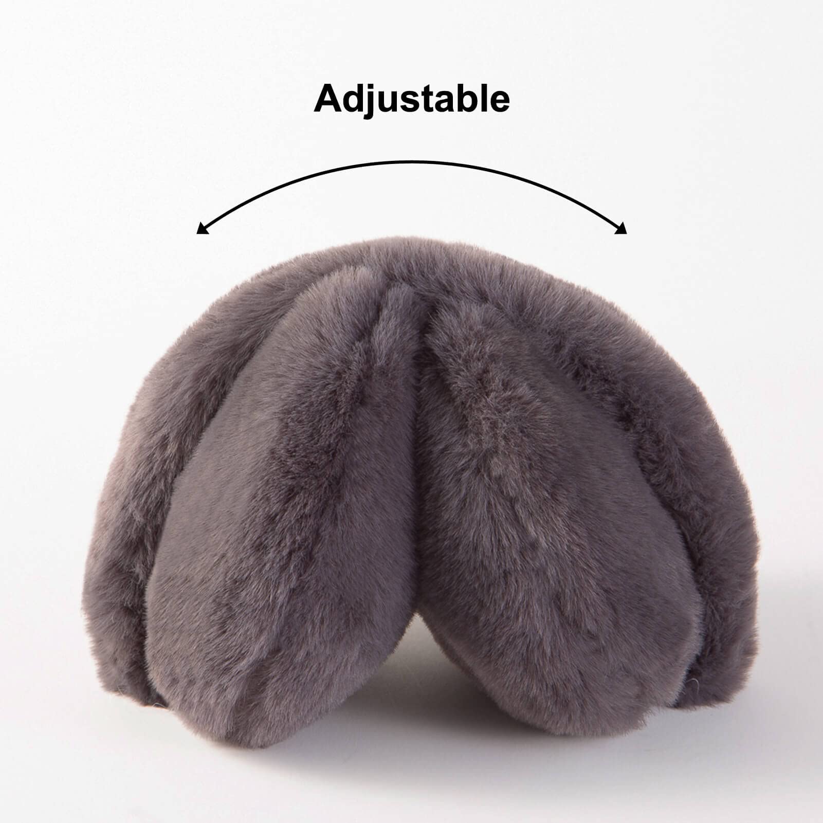 BARSDAR Foldable Ear Muffs for Women, Faux Fur Adjustable Earmuffs for Winter