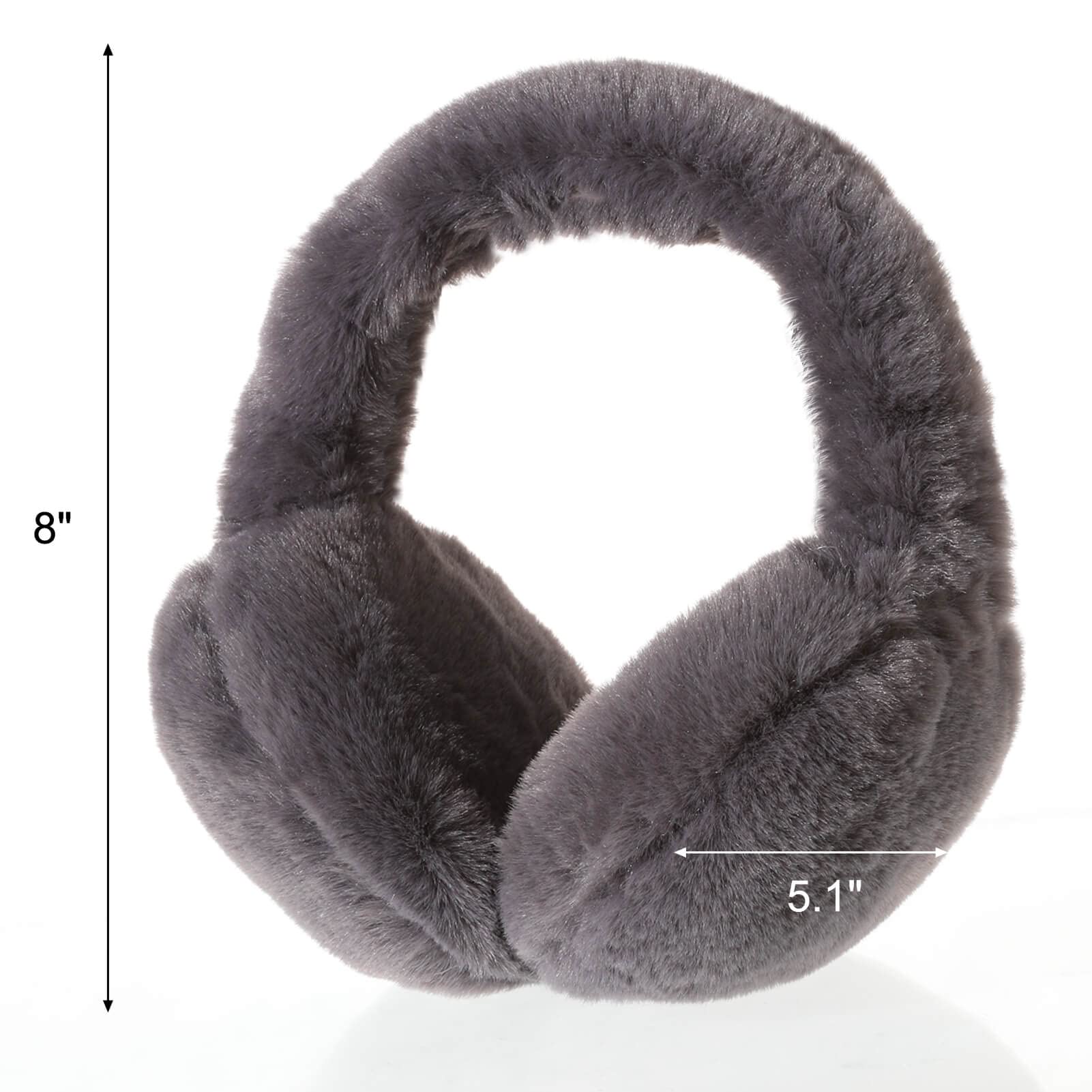 BARSDAR Foldable Ear Muffs for Women, Faux Fur Adjustable Earmuffs for Winter