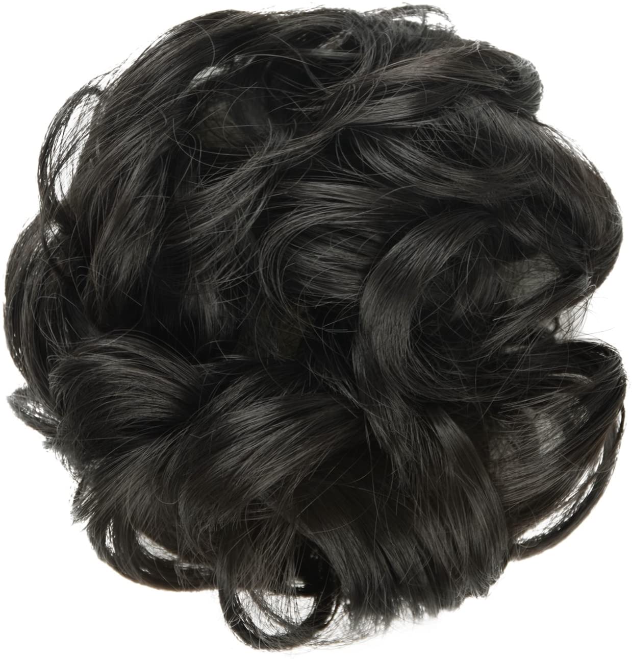 BARSDAR Synthetic Hair Bun Extensions Hairpiece Messy Hair Scrunchies for Women Updo ponytail Extensions- A04 Darkest Brown Hairpiece