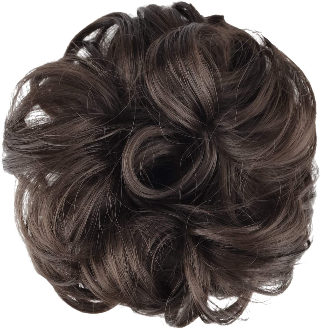 BARSDAR Synthetic Hair Bun Extensions Hairpiece Messy Hair Scrunchies for Women Updo ponytail Extensions - A05 Medium Brown