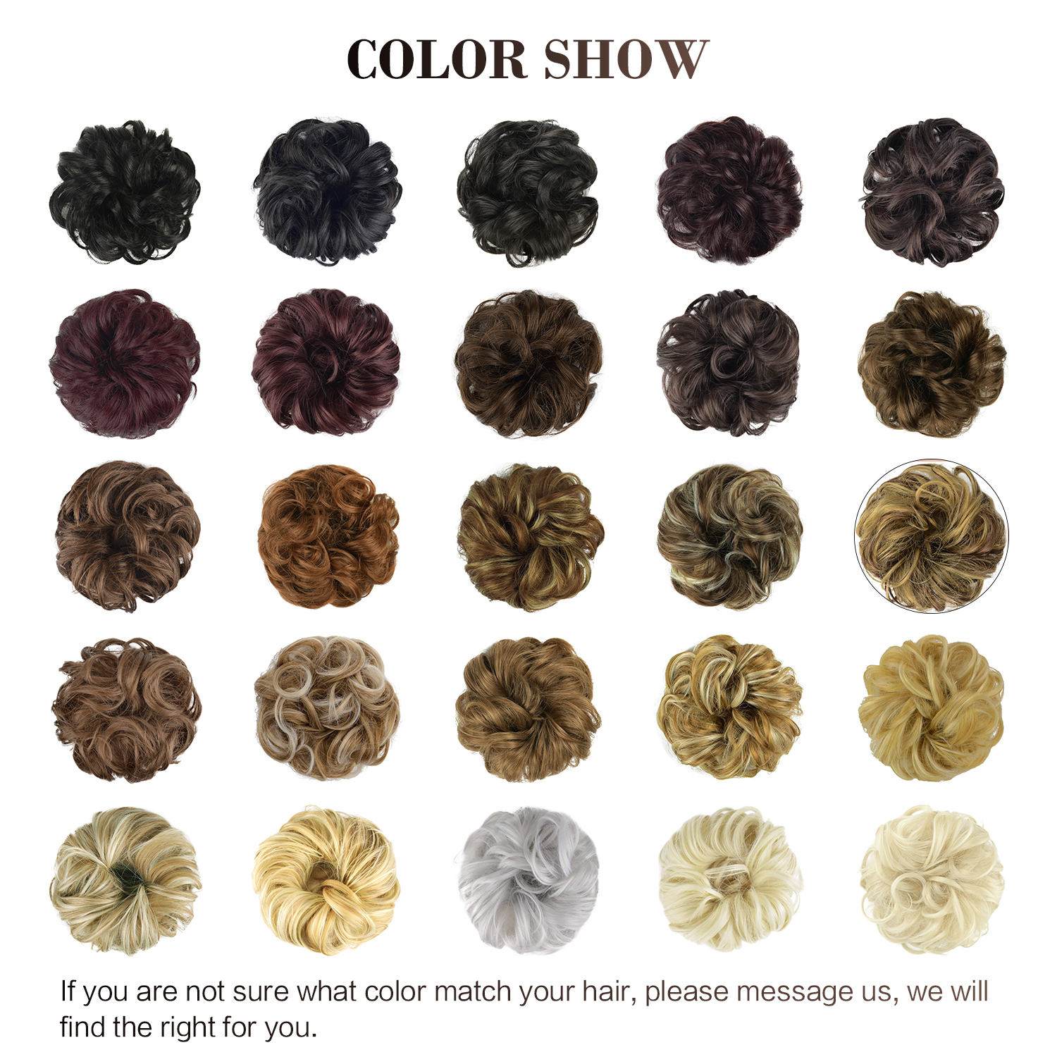 BARSDAR Synthetic Hair Bun Extensions Hairpiece Messy Hair Scrunchies for Women Updo ponytail Extensions - A05 Medium Brown