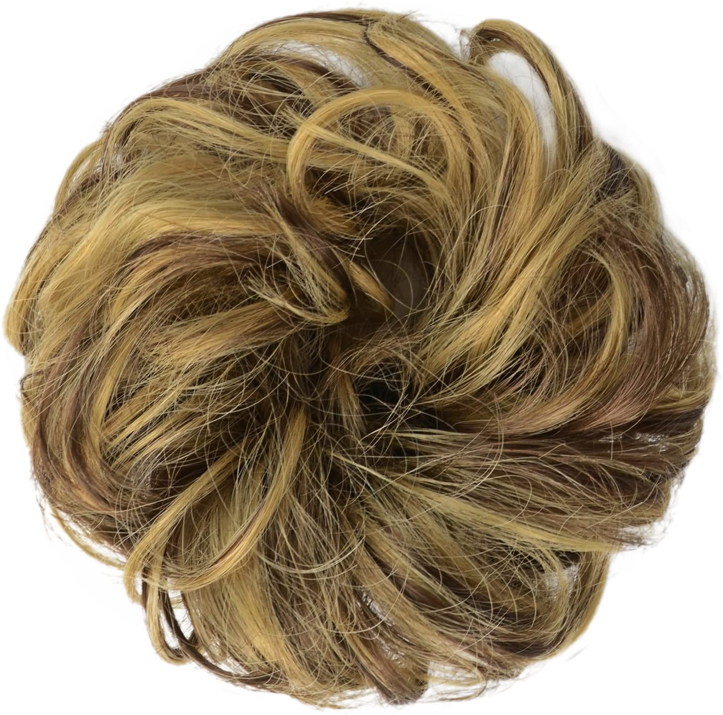 BARSDAR Messy Hair Scrunchies Hair Bun Extensions Hairpiece for Women Updo ponytail Extensions Scrunchie Hair Piece  Hair Accessories - A26 Blonde & Medium Brown