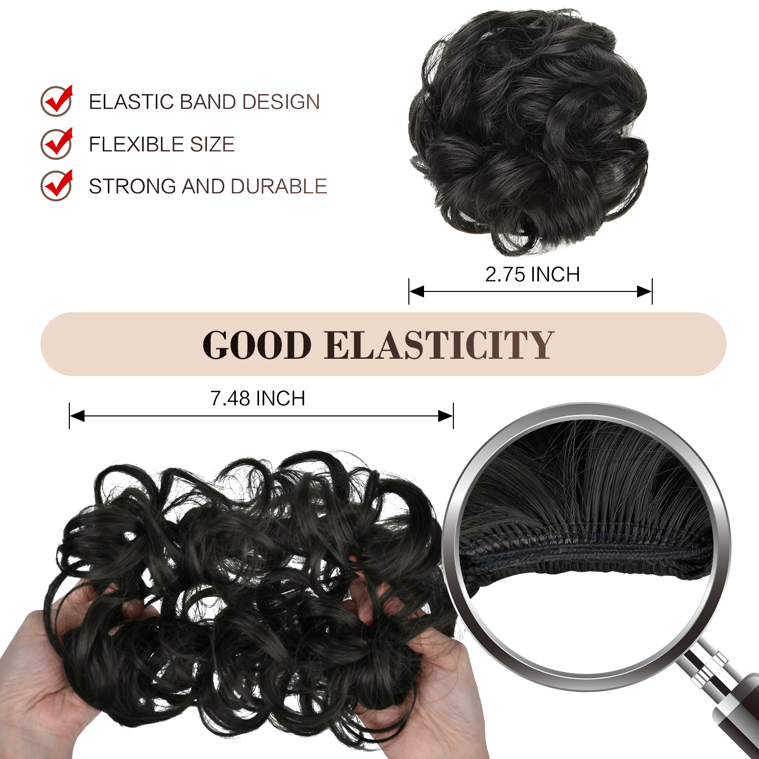 BARSDAR Messy Hair Scrunchies Hair Bun Extensions Hairpiece for Women Updo ponytail Extensions Scrunchie Hair Piece  Hair Accessories - A26 Blonde & Medium Brown